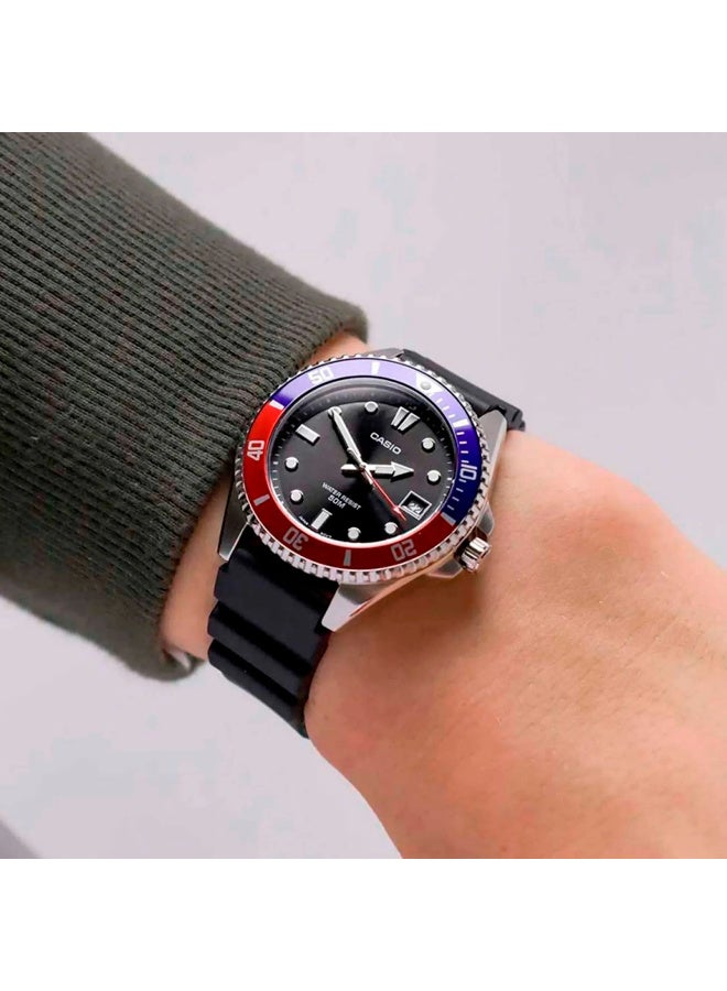 CASIO Unisex Dive Watch - MDV-10-1A2VDF Black Dial - Image 5